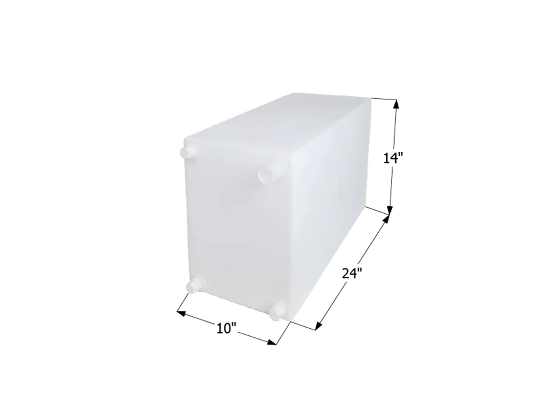 12726 – ICON Fresh Water Tank, 15 Gallon Capacity Roto Molded With Three 1/2 Inch Female Pipe Thread Corner Fittings ...